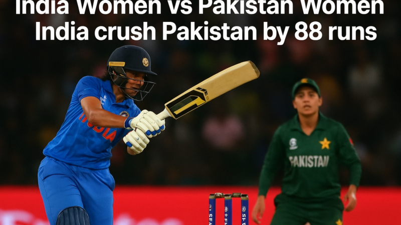 India Women vs Pakistan Women Match: India Crush Pakistan by 88 Runs in World Cup 2025