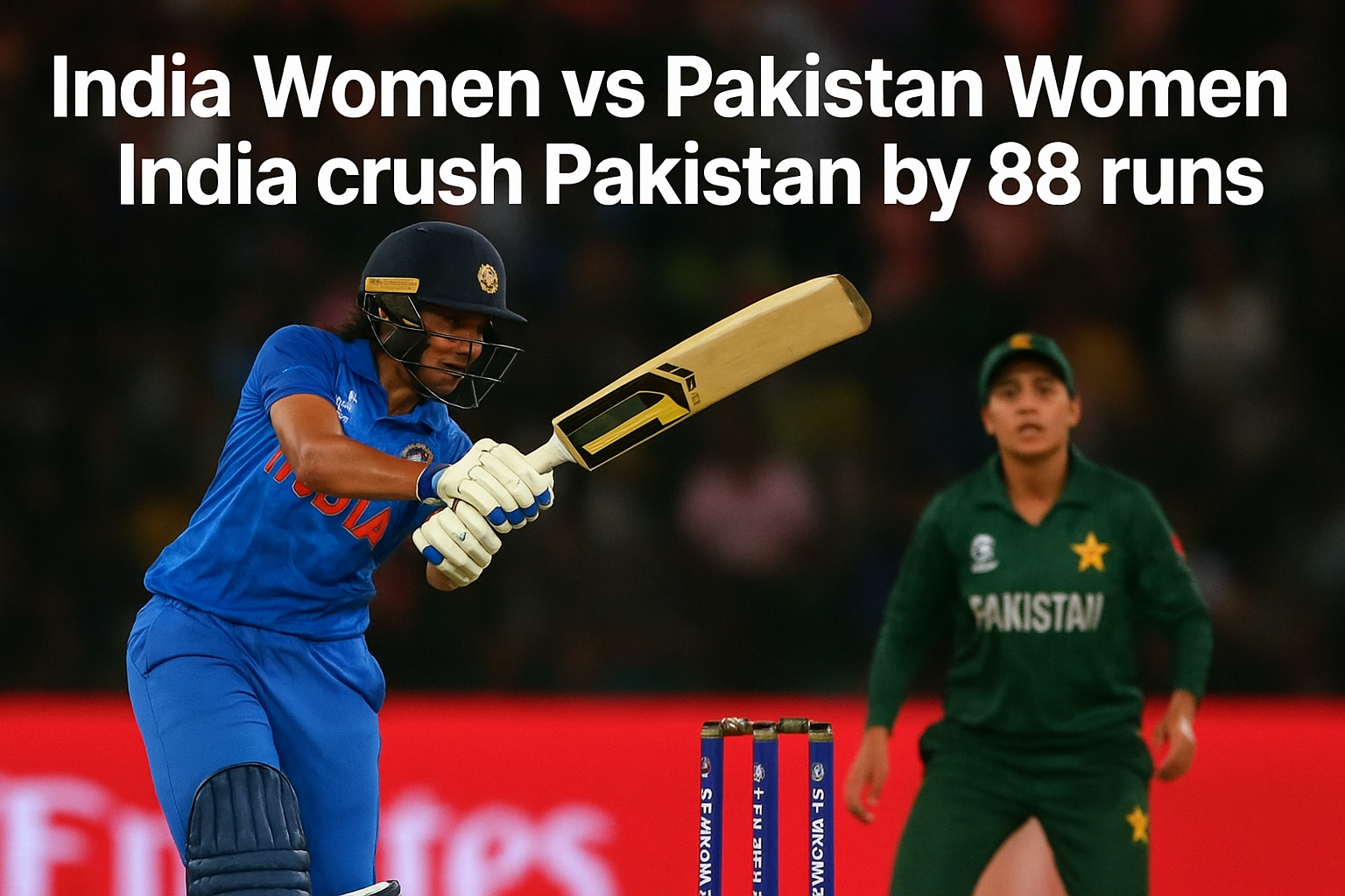 India Women vs Pakistan Women Match: India Crush Pakistan by 88 Runs in World Cup 2025